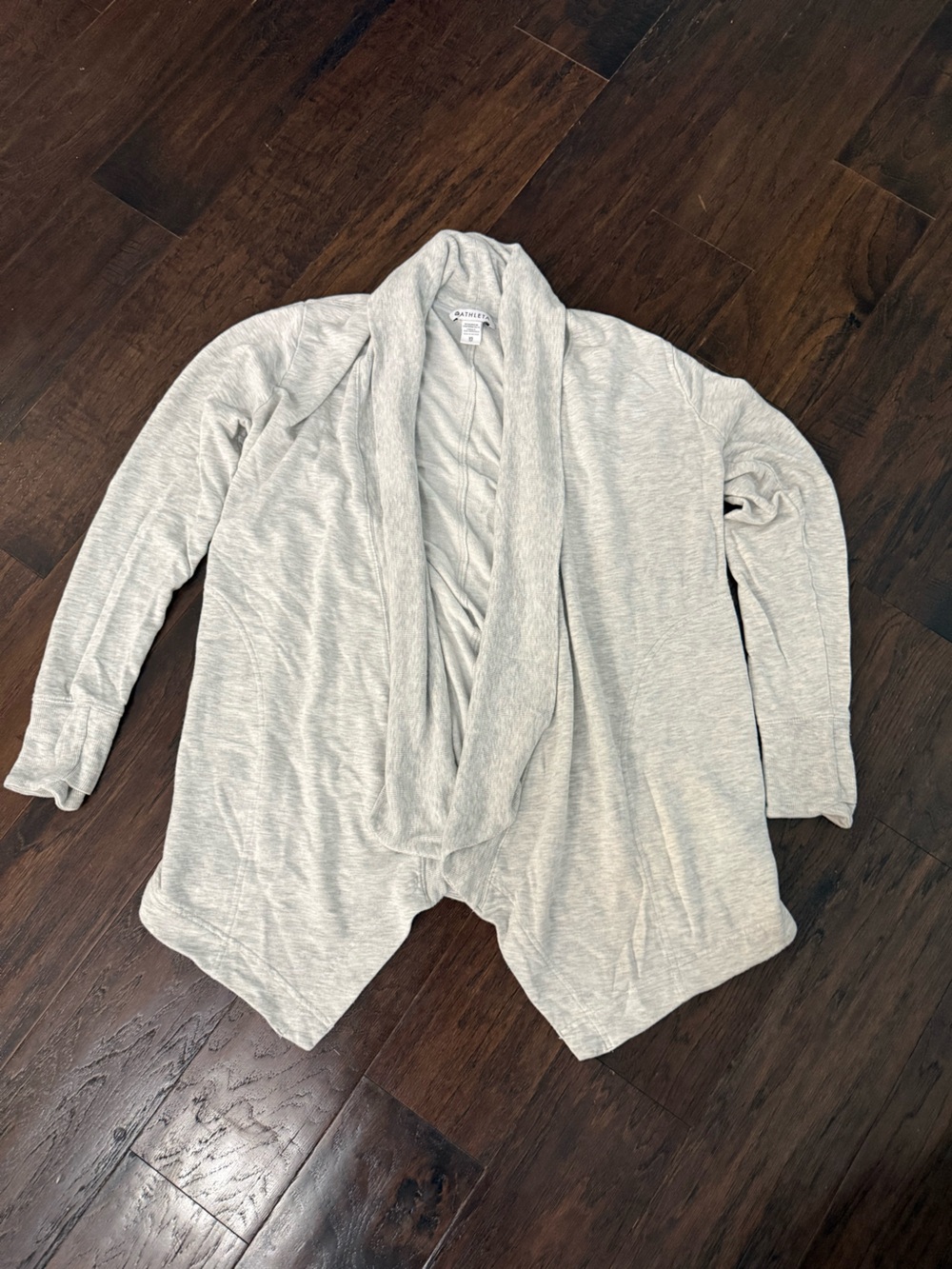 Athleta Women's Gray Open Front Cardigan Sweater size XS